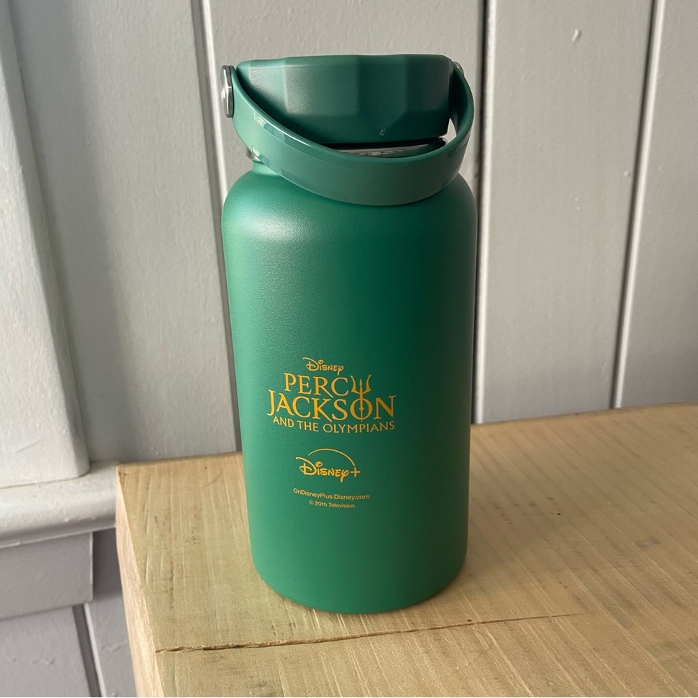 $8 SALE Percy Jackson Olympians Water Bottle 33oz Green Yellow Wide Mouth Cold - Picture 2 of 8